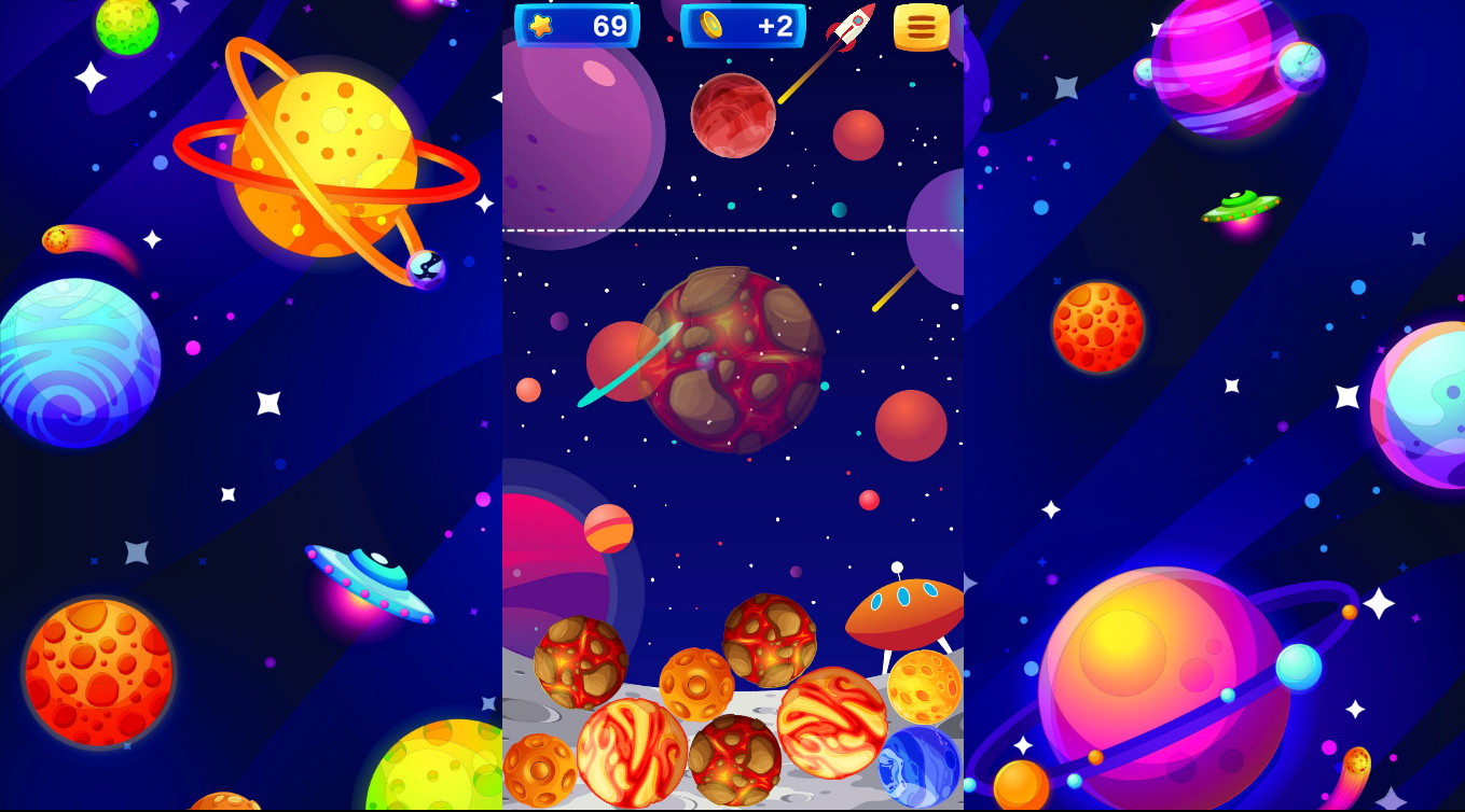 Falling planets screenshot