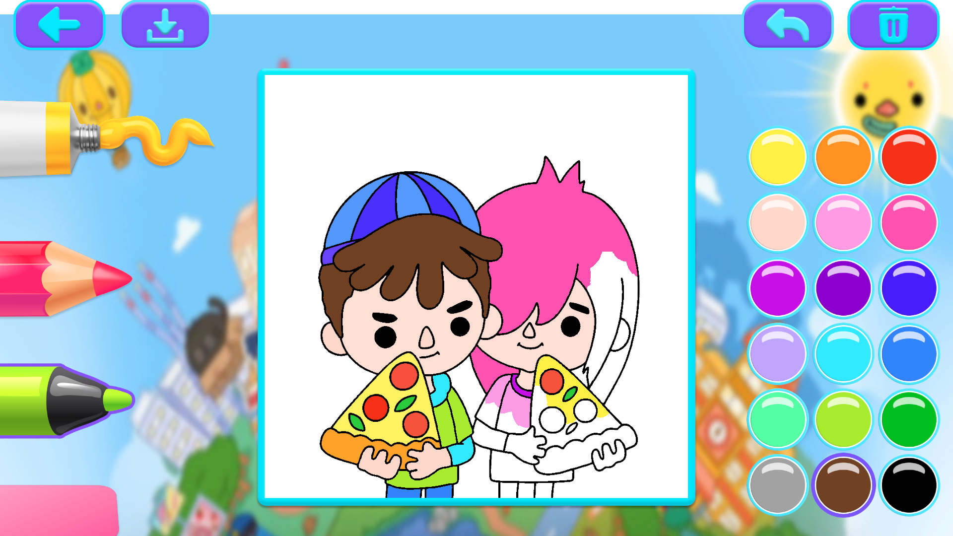 Toca Skins: Coloring for Girls screenshot 7