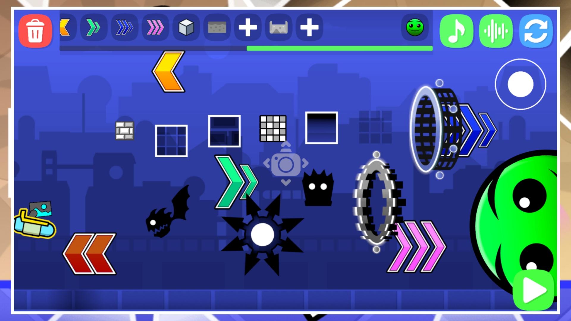 Geometry Dash: Make your own level with a ship screenshot