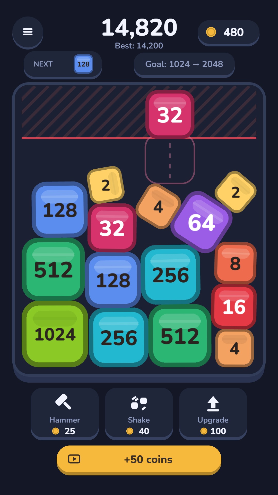 Numfall: Merge Blocks 2048 screenshot 6