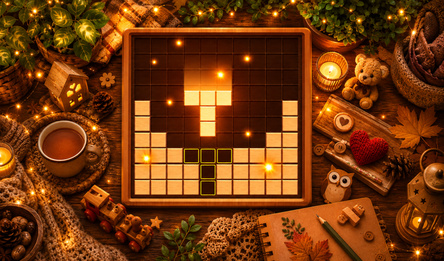 Relaxing cubes and campfire