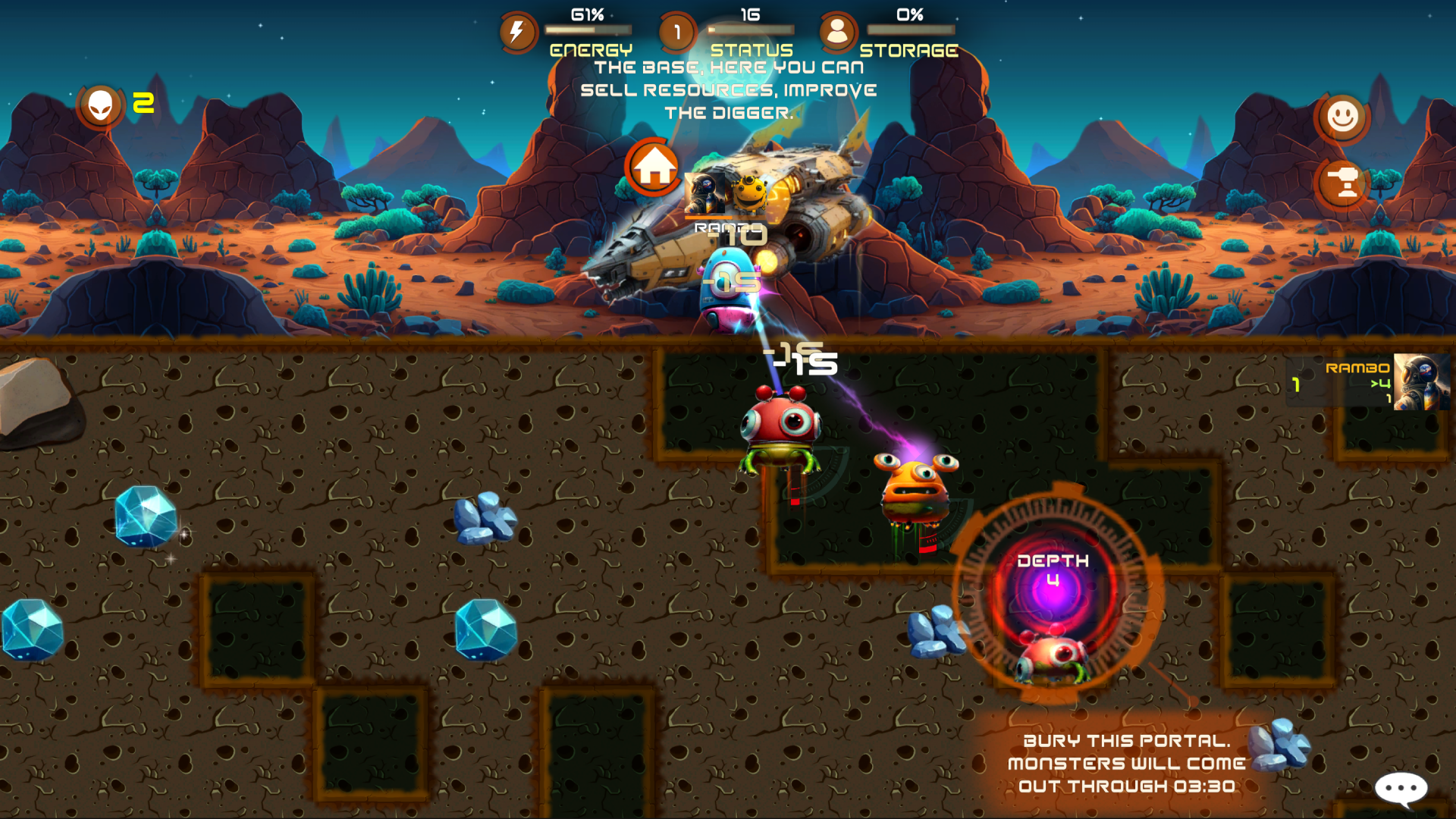 Diggers in Space screenshot