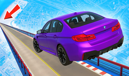 Mega ramp car stunt race