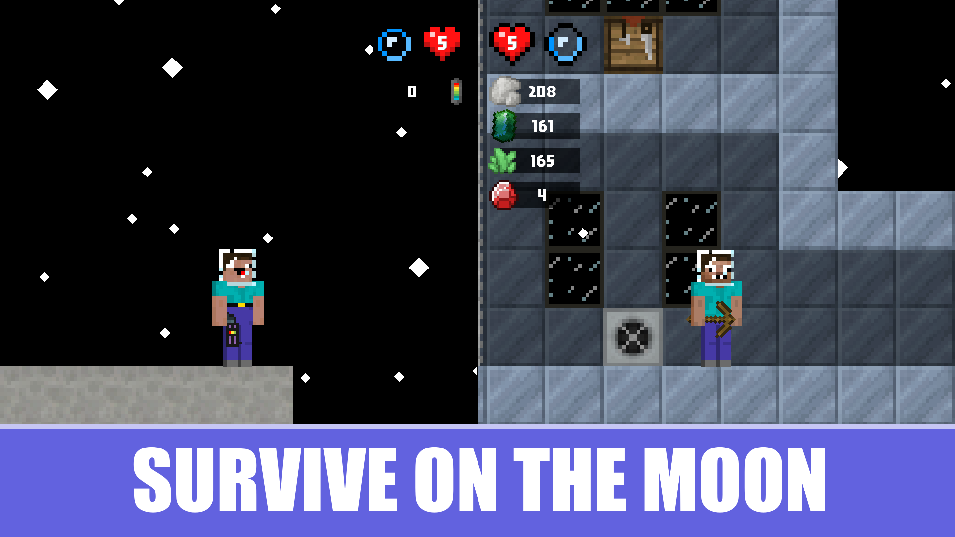 Noob and Pro Moon Survival screenshot