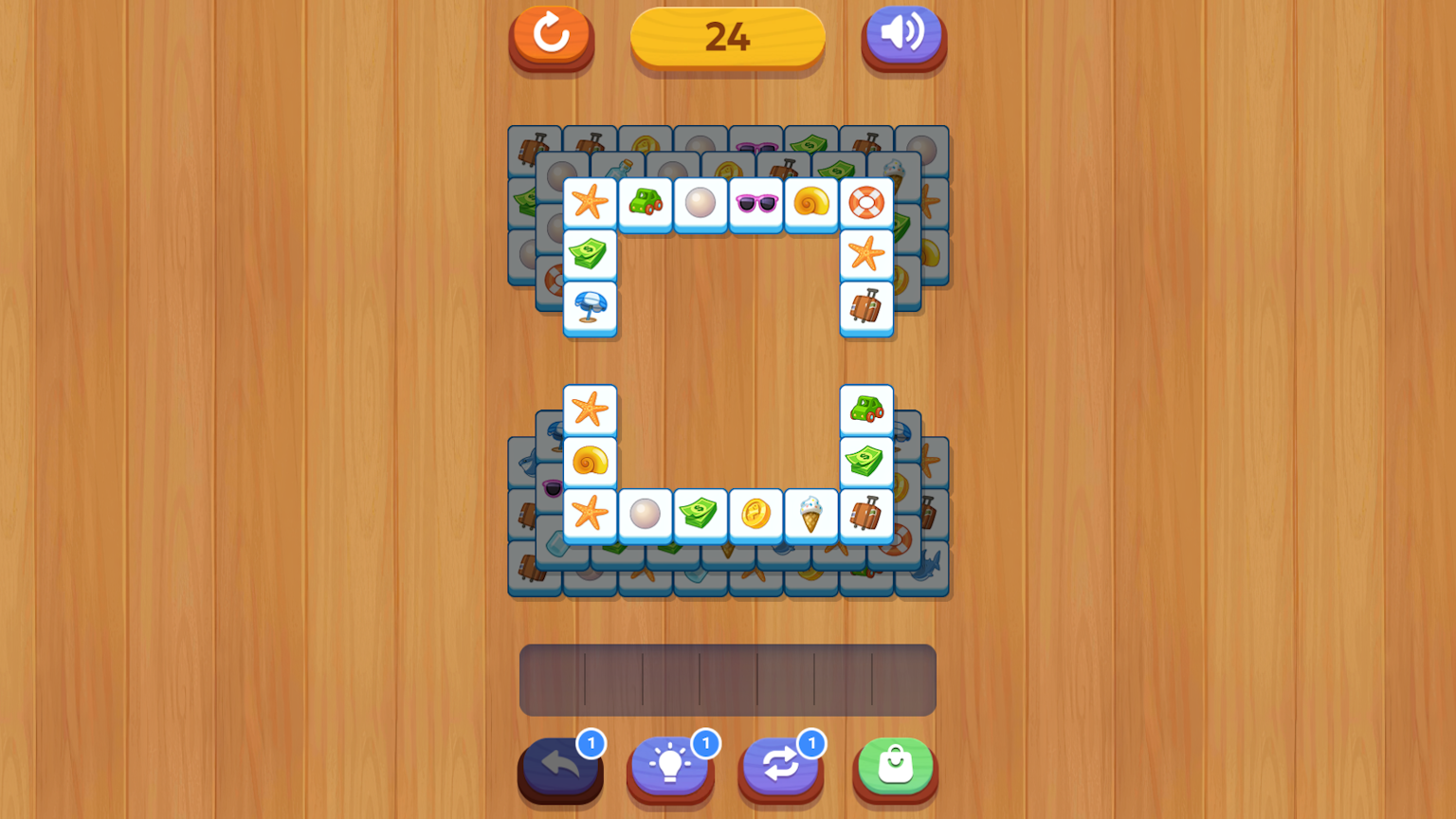 Mahjong: Collect three tiles in a row screenshot