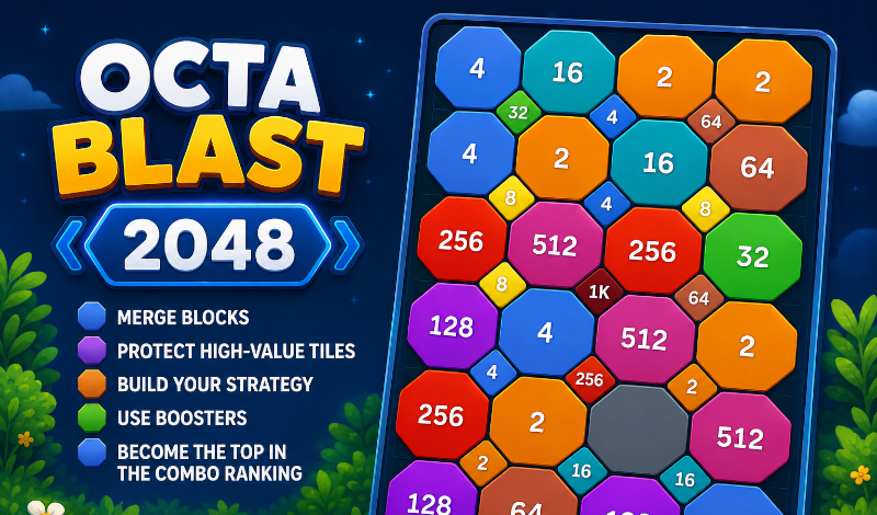 Octa Blast 2048 game cover