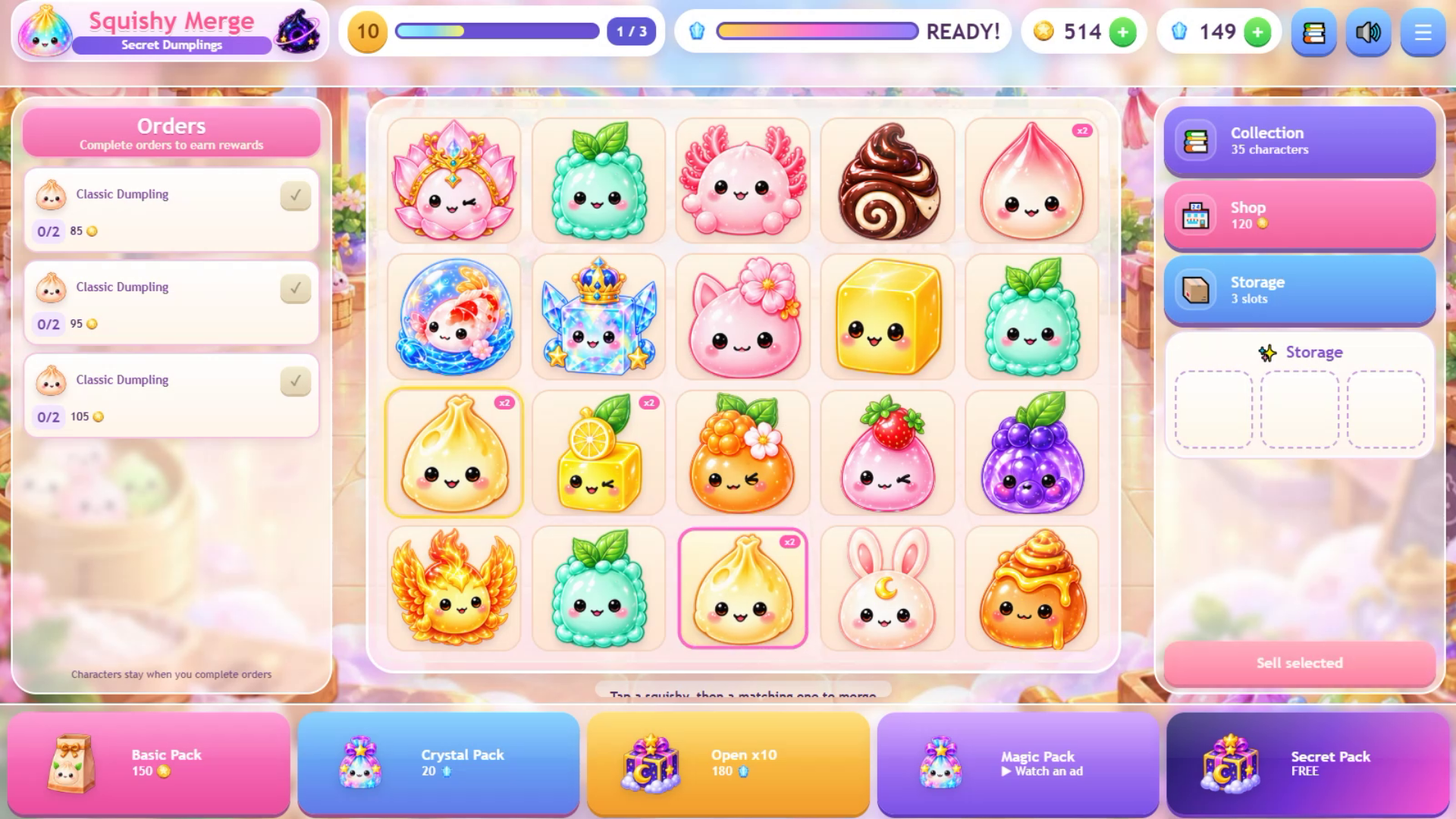 Squishy Merge: Secret Dumplings screenshot