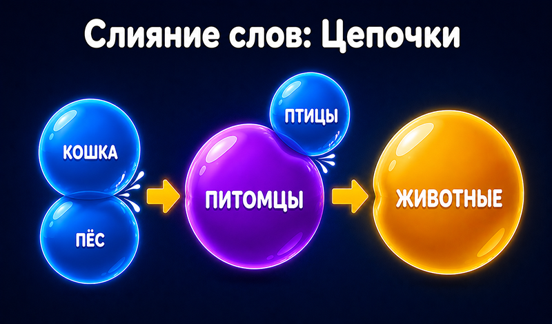 Слияние слов: Цепочки game cover