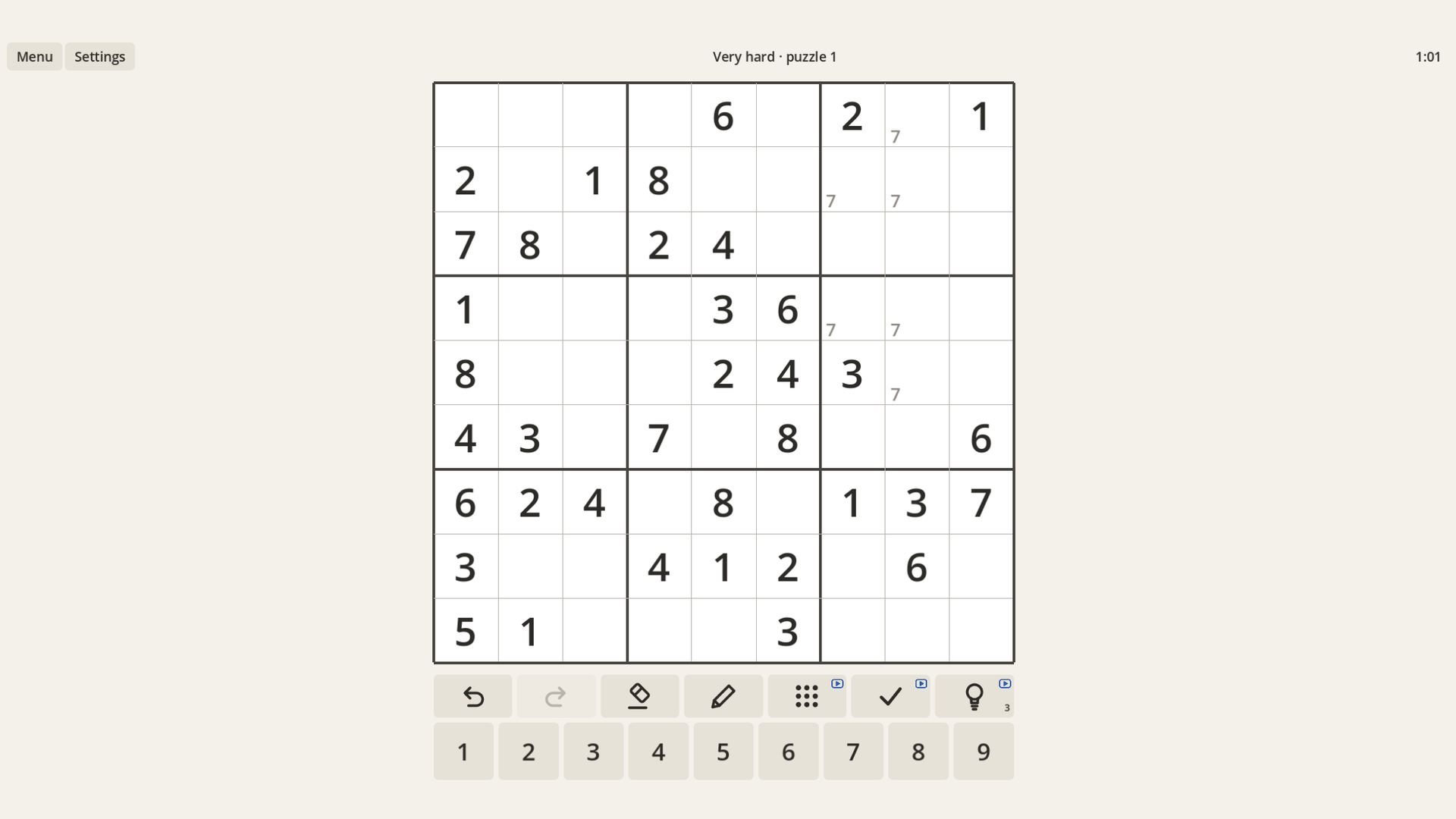 Hard Sudoku — screenshot 2