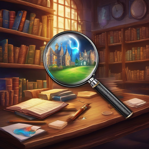 Searching for objects in the world of magic icon