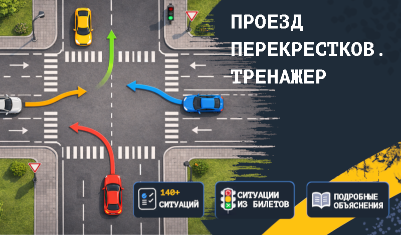 Проезд перекрестков. Тренажер game cover