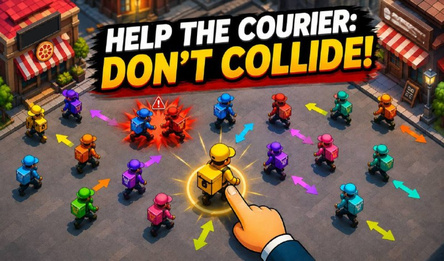 Help the courier: don't collide!