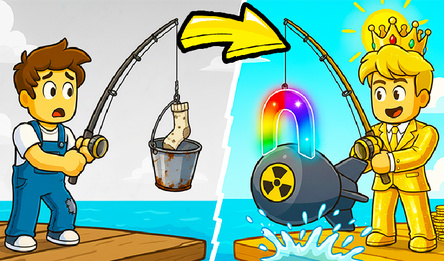 Obby: Magnetic fishing. The Island Tycoon