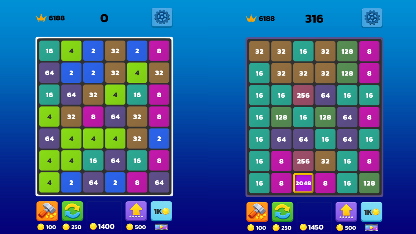 2048 Merge screenshot