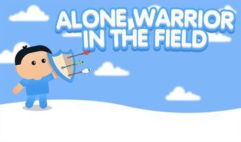 Alone warrior in the field