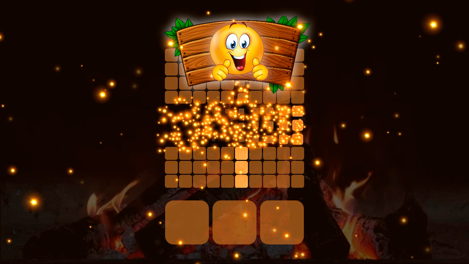 Relaxing cubes and campfire screenshot