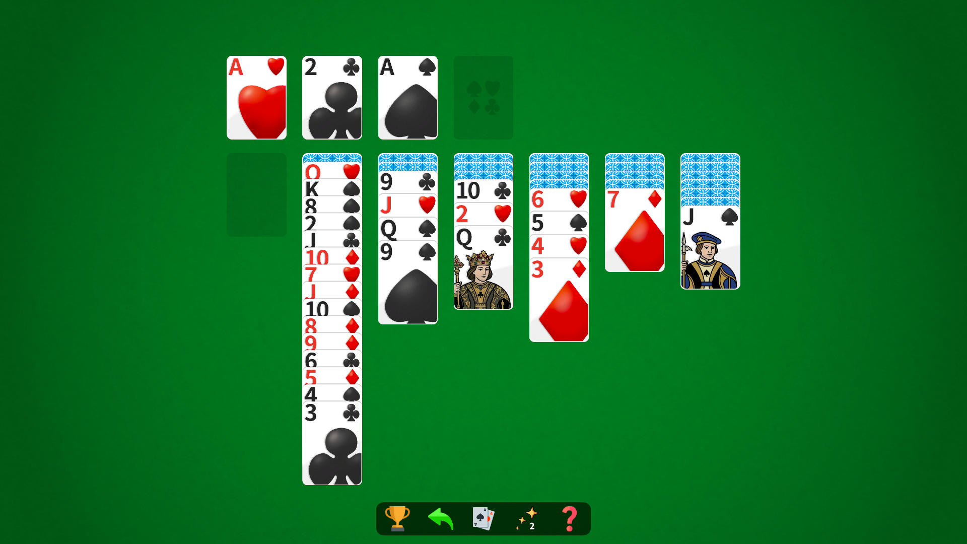 Пасьянс Юкон: Крупные карты — screenshot 1