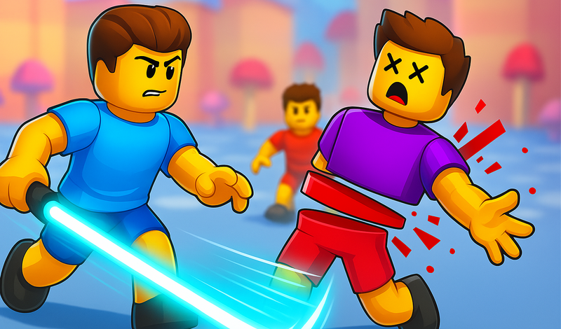Hero Blocks Arena! Ragdoll Sword Fight! game cover