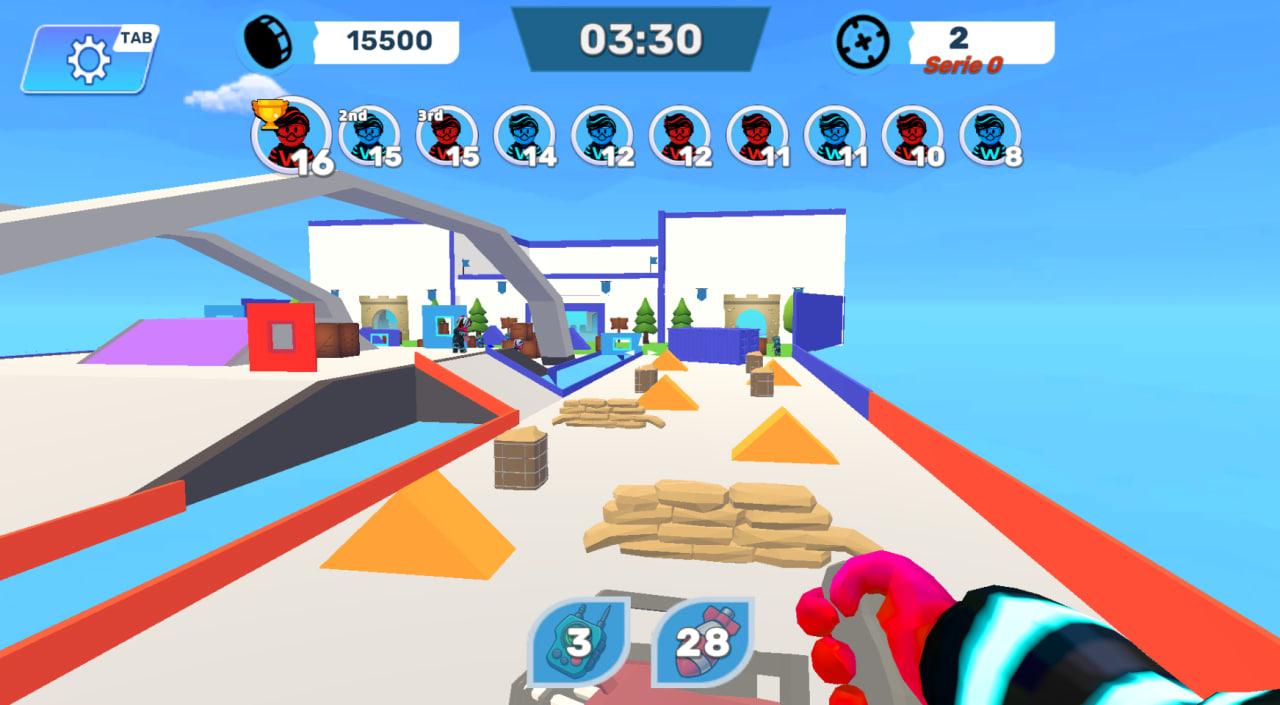 Obby Paintball: Online with Friends screenshot