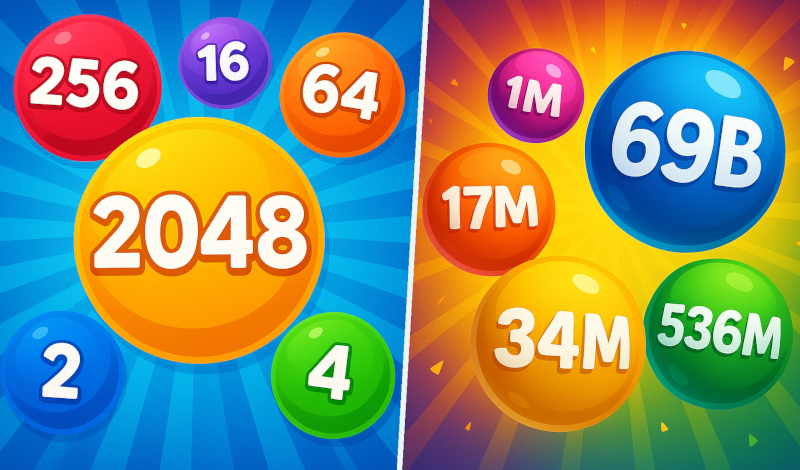 Bubble Flask 2048 game cover