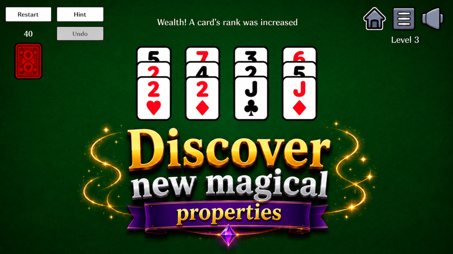 Solitaire Aces Up with Magic — screenshot 2