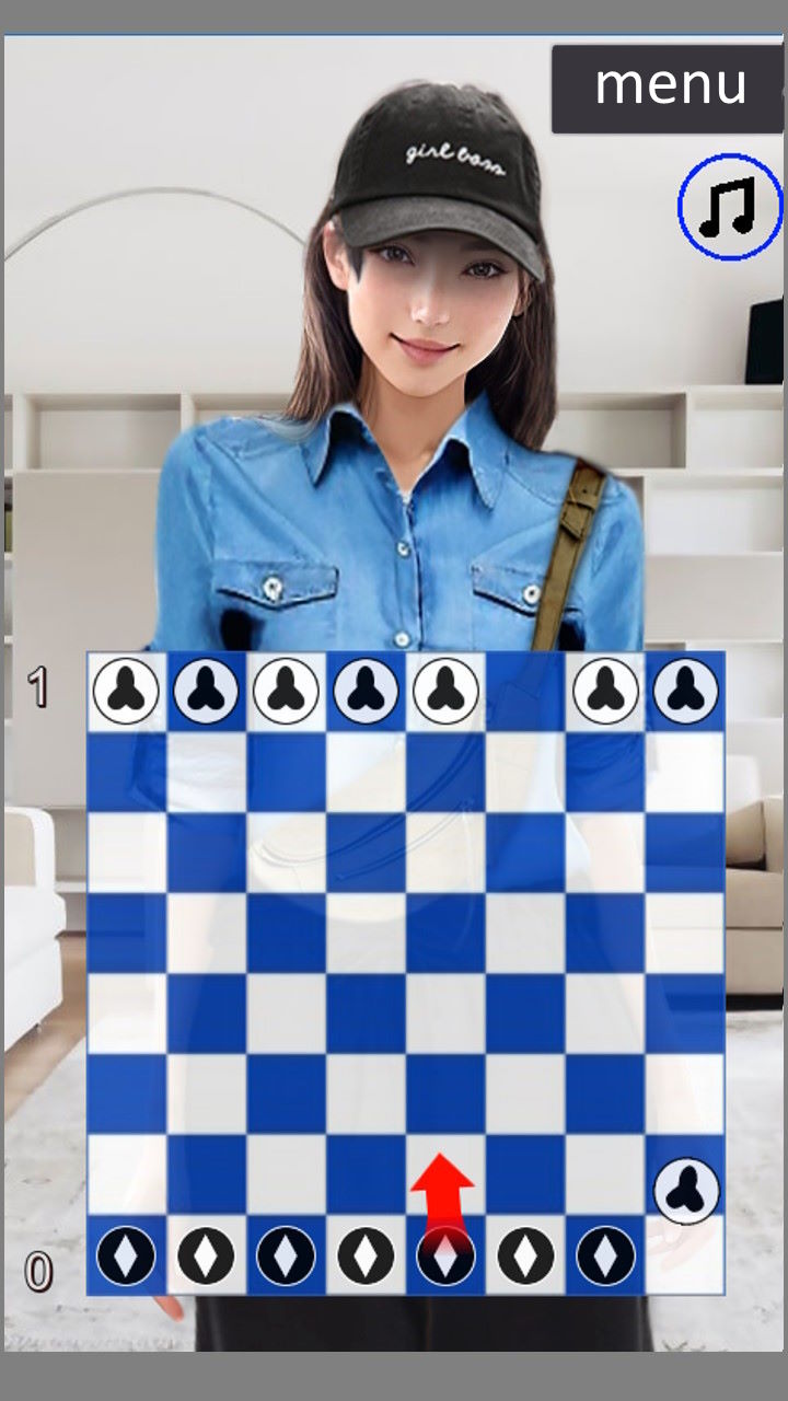 The girl wants to play checkers screenshot 3