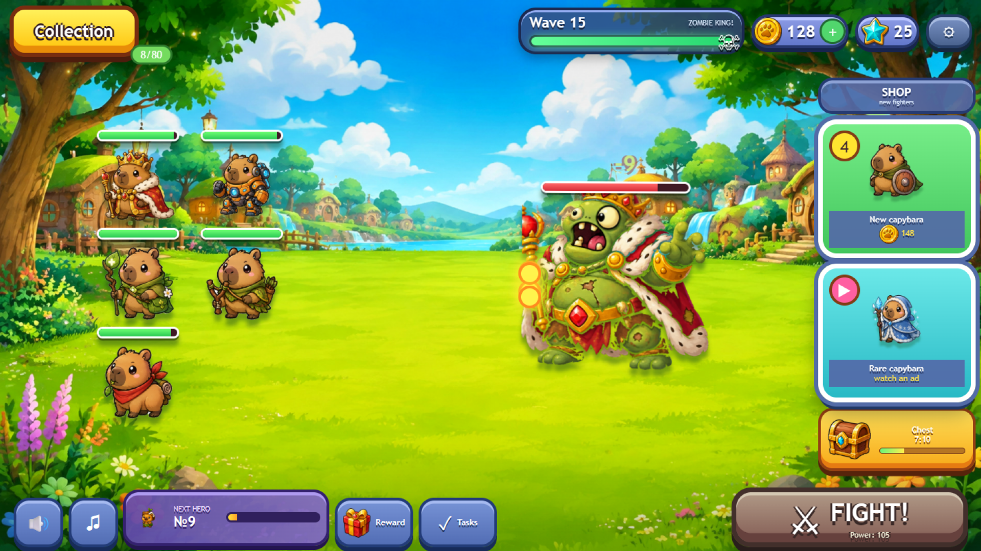 Capybaras vs Zombies: Merge — screenshot 8