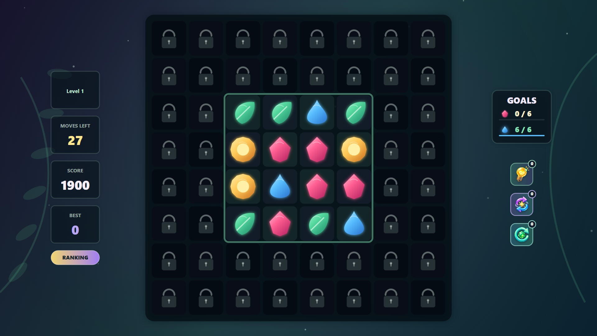 Match Three: Gem Garden — screenshot 1