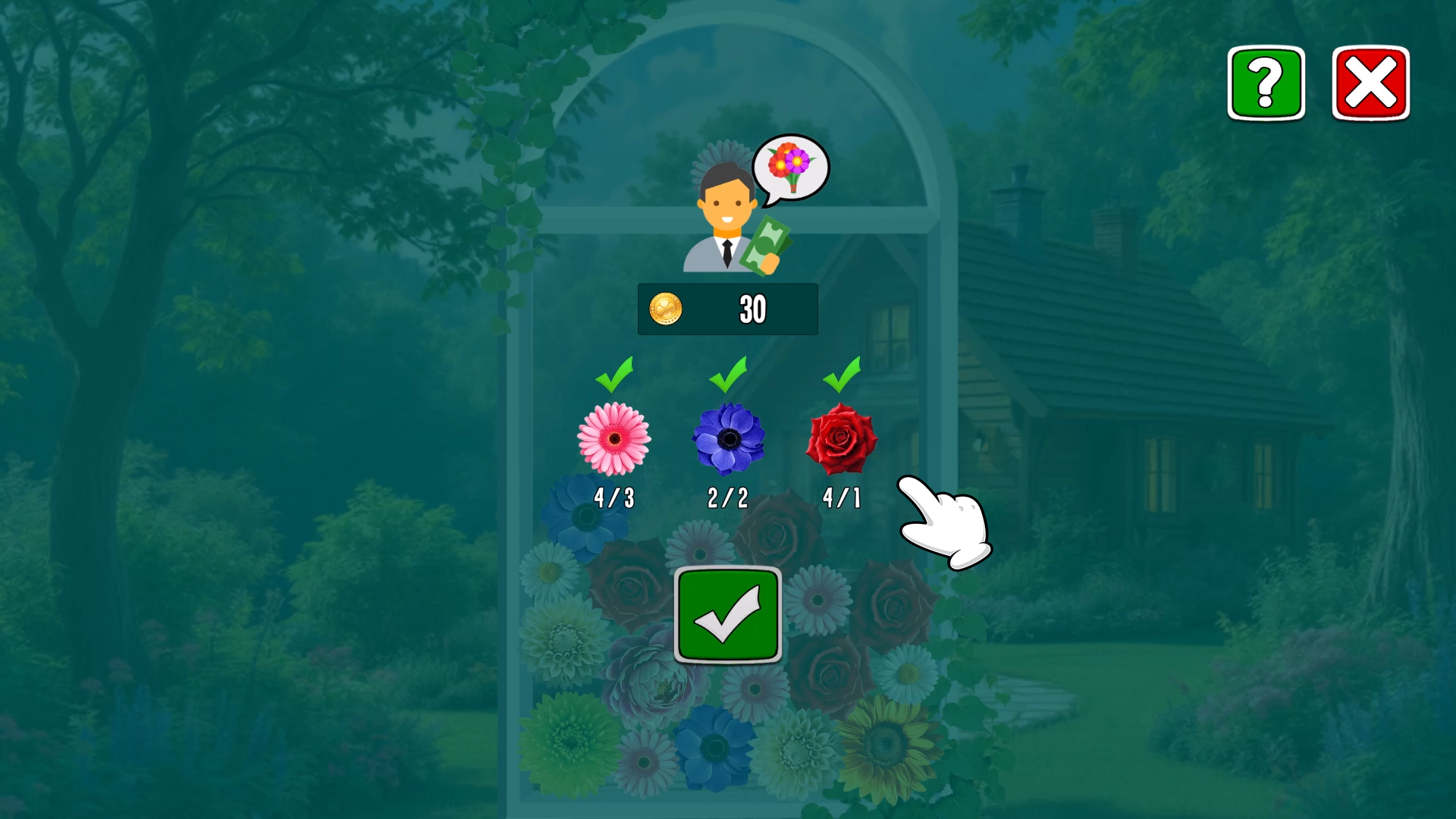 The Flowers: Merge and Sell Bouquets screenshot