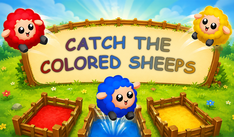 Catch the colored sheeps game cover