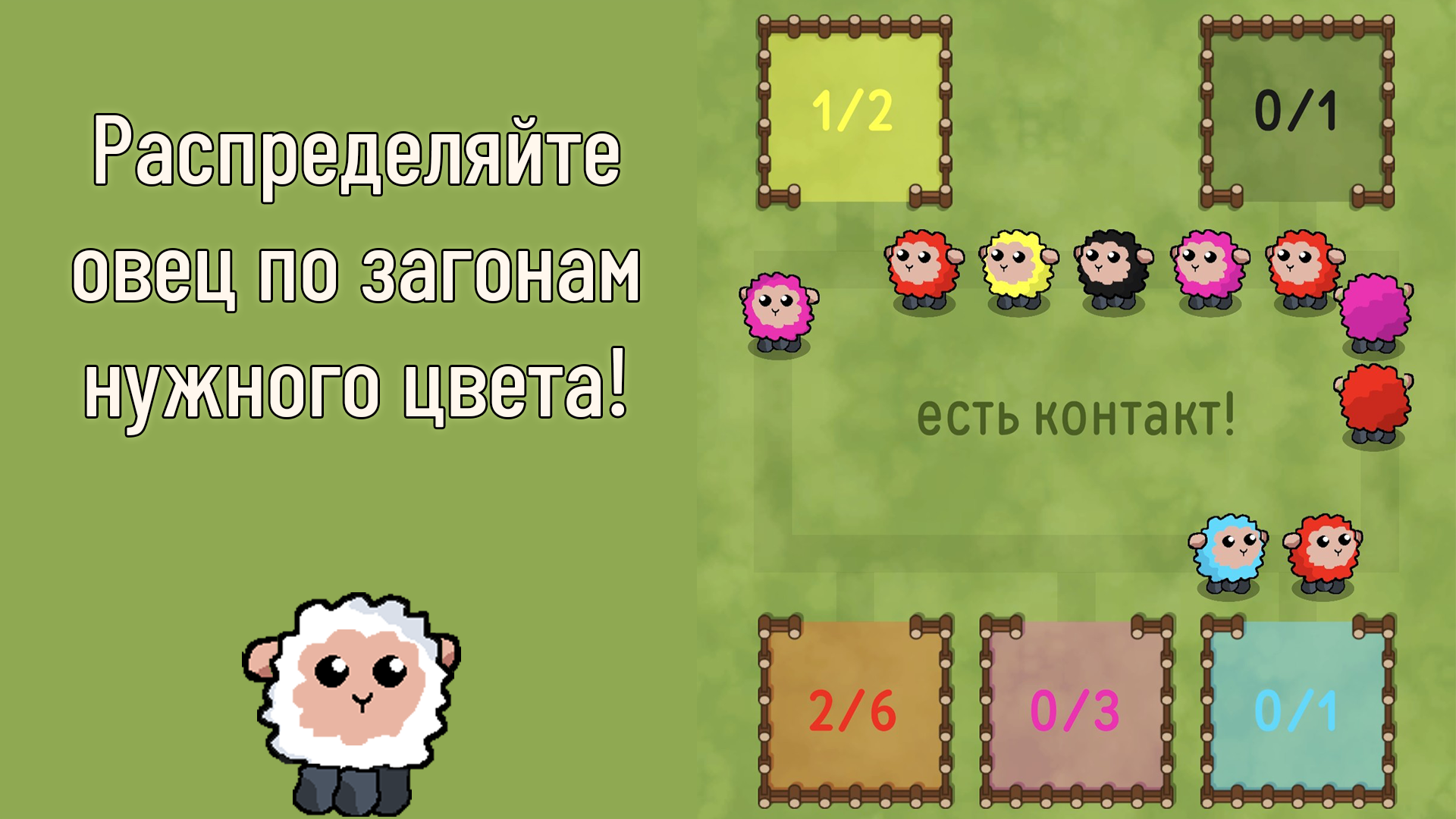 Поймай цветных овечек — screenshot 2
