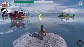 A naval battle. Middle Ages.