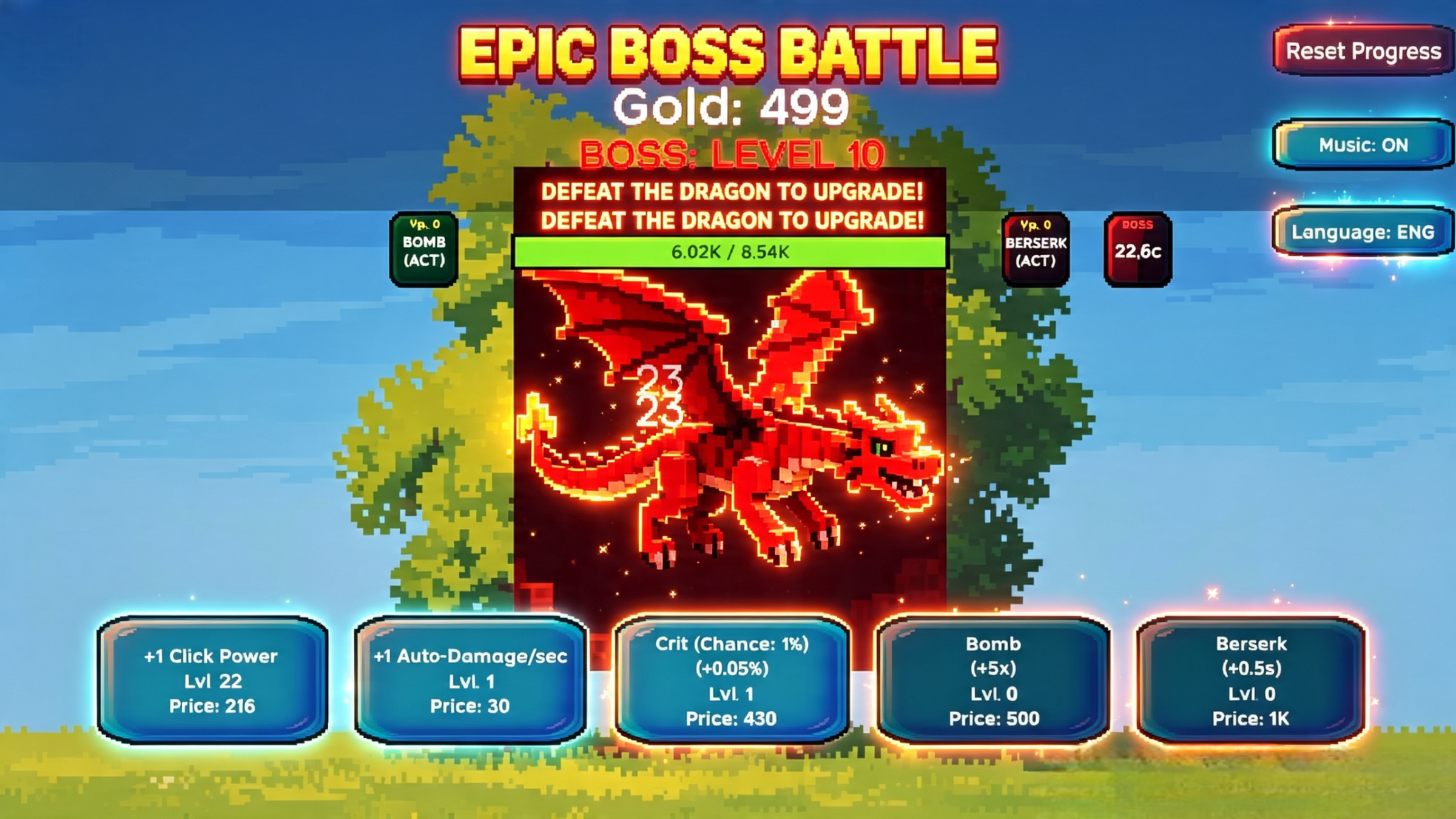 Пиксель Крафт Кликер: RPG — screenshot 3