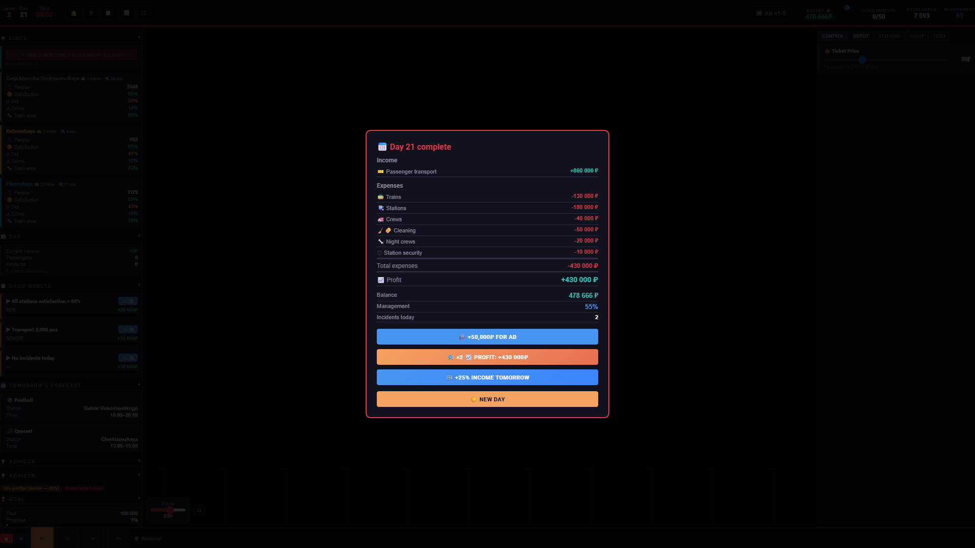 Metro. Manage the Underground. — screenshot 3