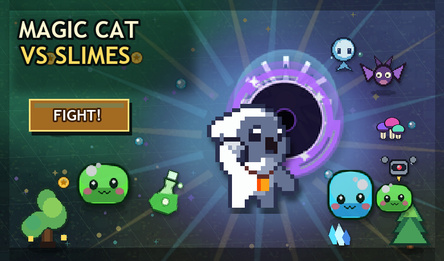 Magic Cat vs Slimes