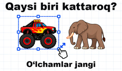 Qaysi biri kattaroq? Olchamlar jangi