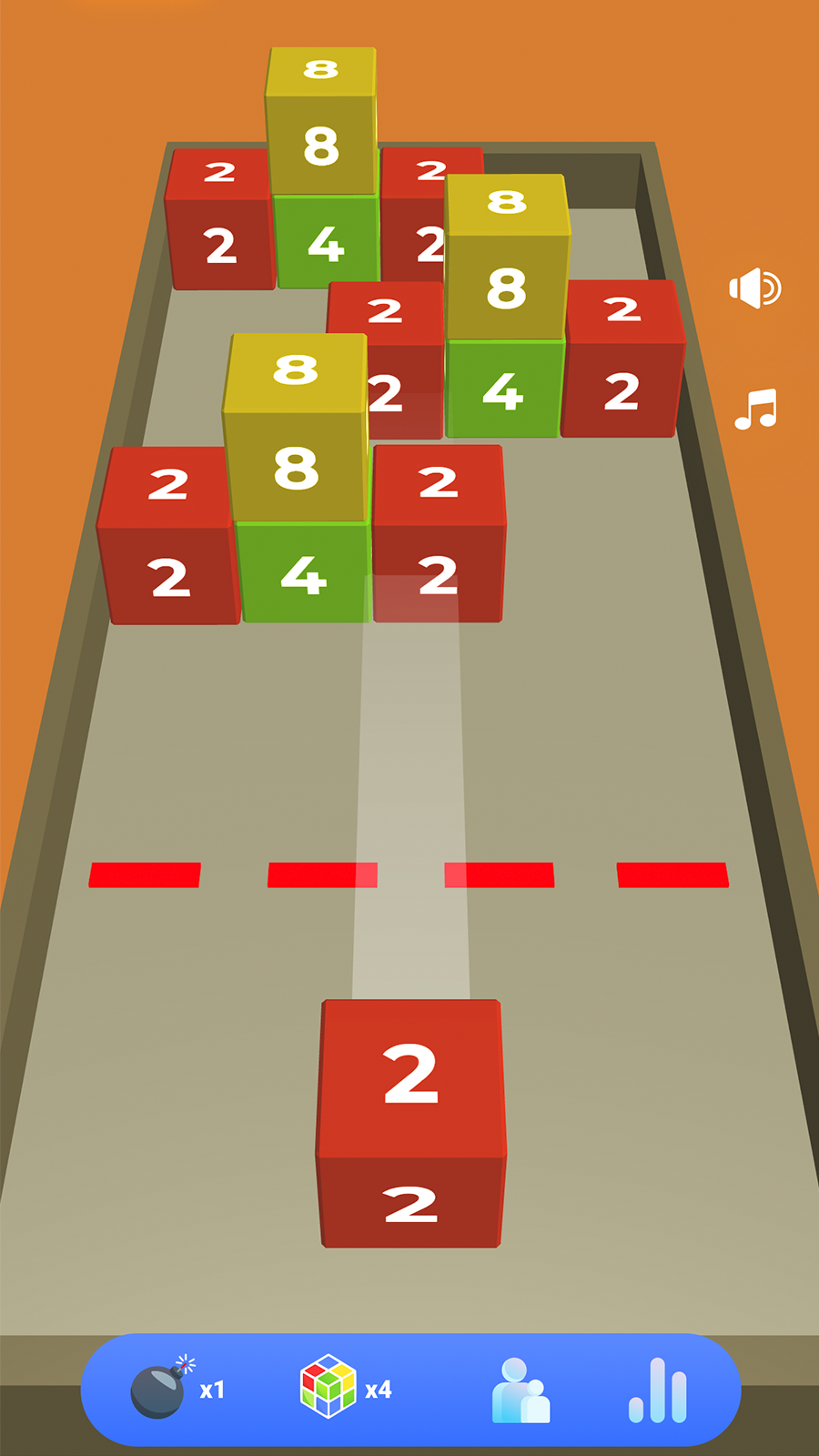 Chain Cube: 2048 merge screenshot 3