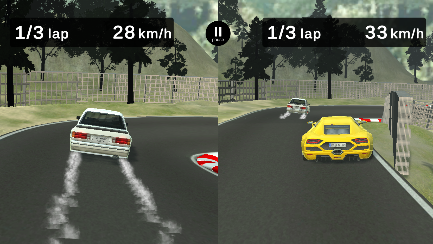 Racing for 2 players screenshot