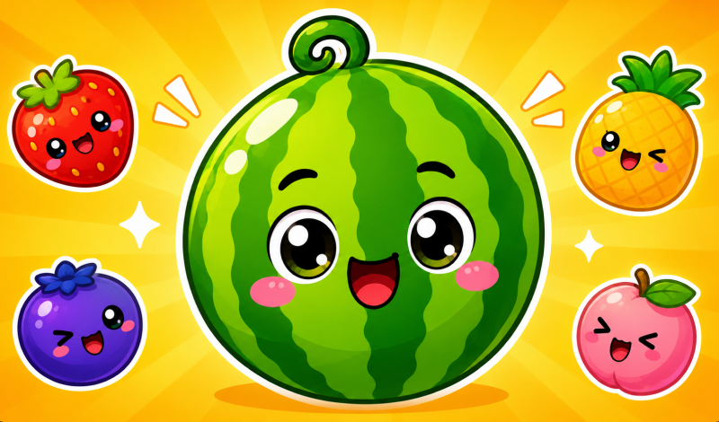 Watermelon Fruit Merge Saga game cover