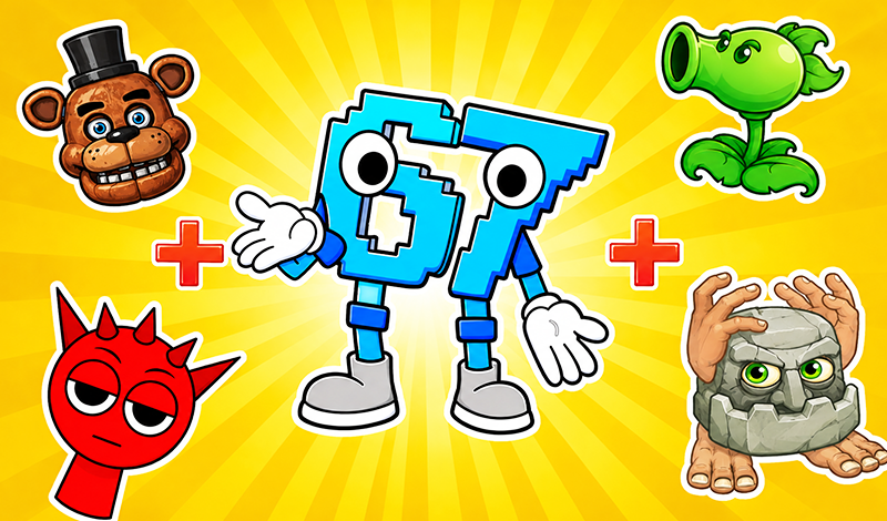 Alchemy Sprunkies, Brainrots, Fnaf, PvZ, Monsters game cover