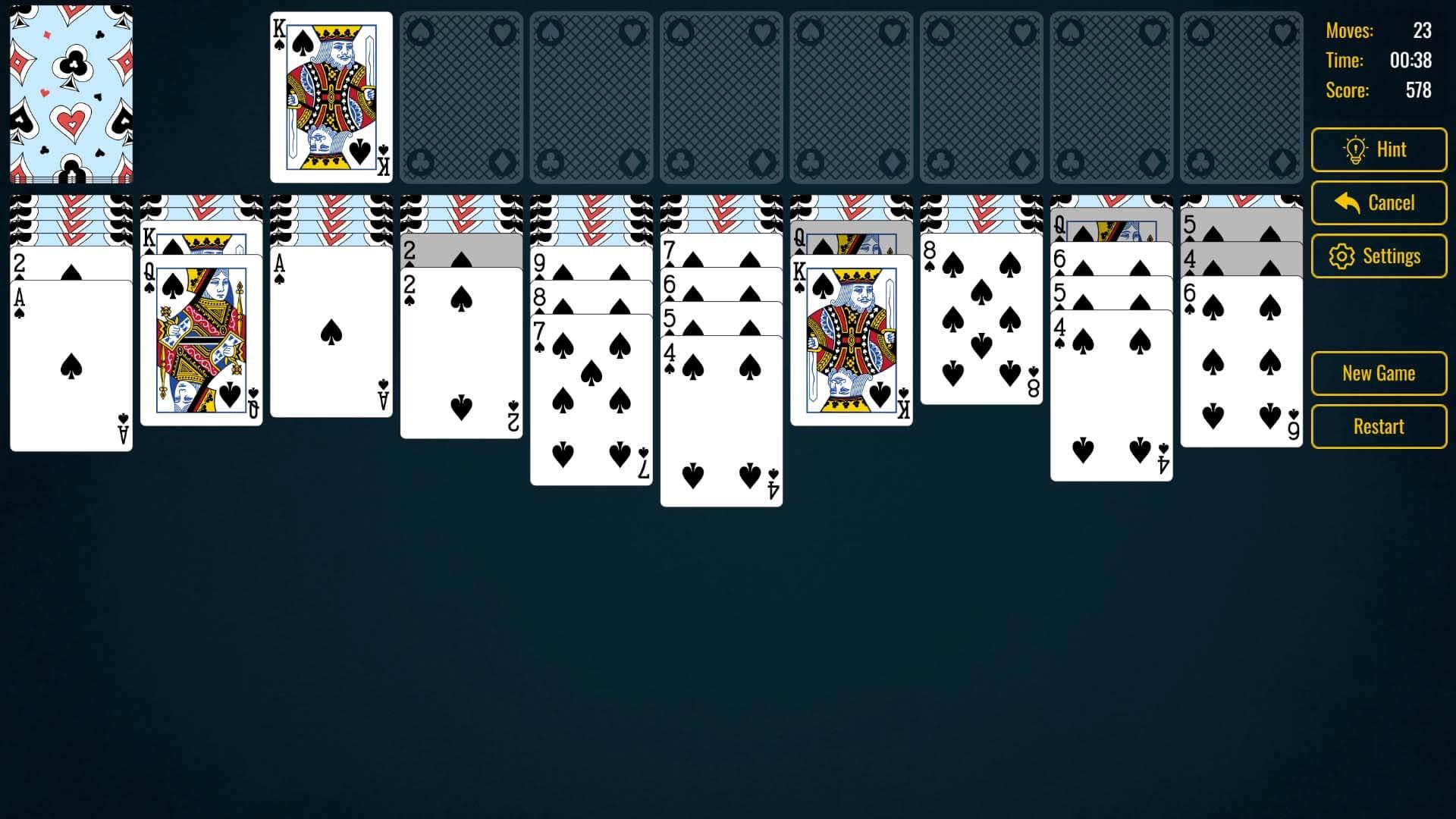 Spider Solitaire - The Perfect Deal screenshot