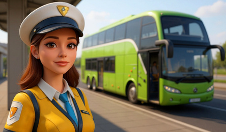 Idle Bus Station