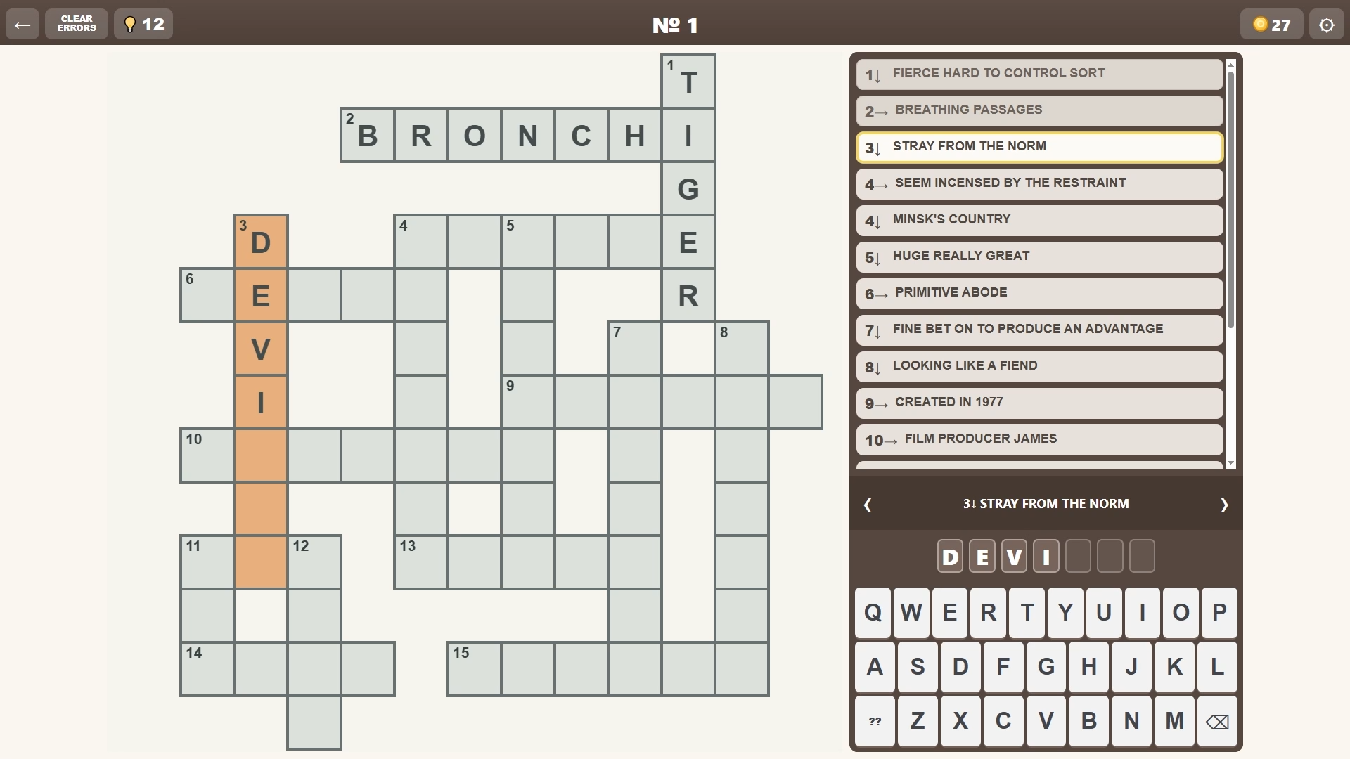 Crosswords: Big Collection — screenshot 1