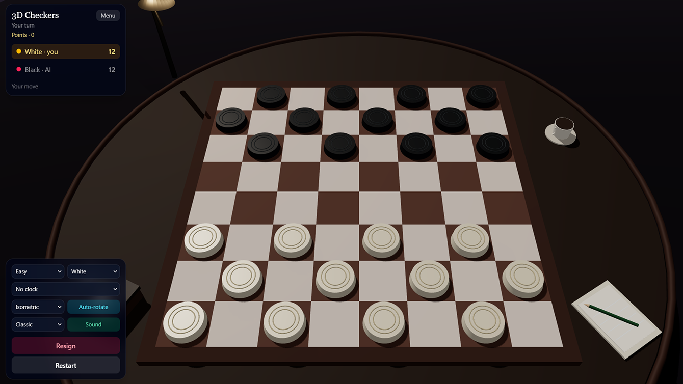 3D Checkers — screenshot 1