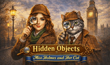 Hidden Object: Miss Holmes and her cat