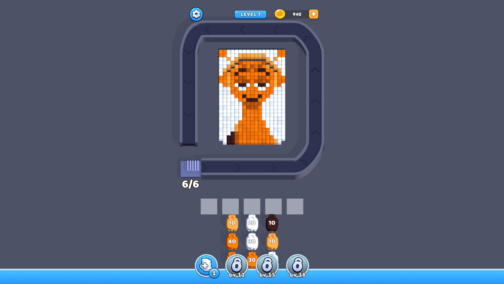 Pixel Puzzle Flow: Color Memes Conveyor — screenshot 1