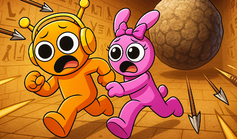 Oren and Pinki in the Tomb of Music game cover