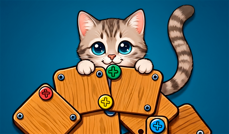 Save the Kittens: Screw Puzzle game cover