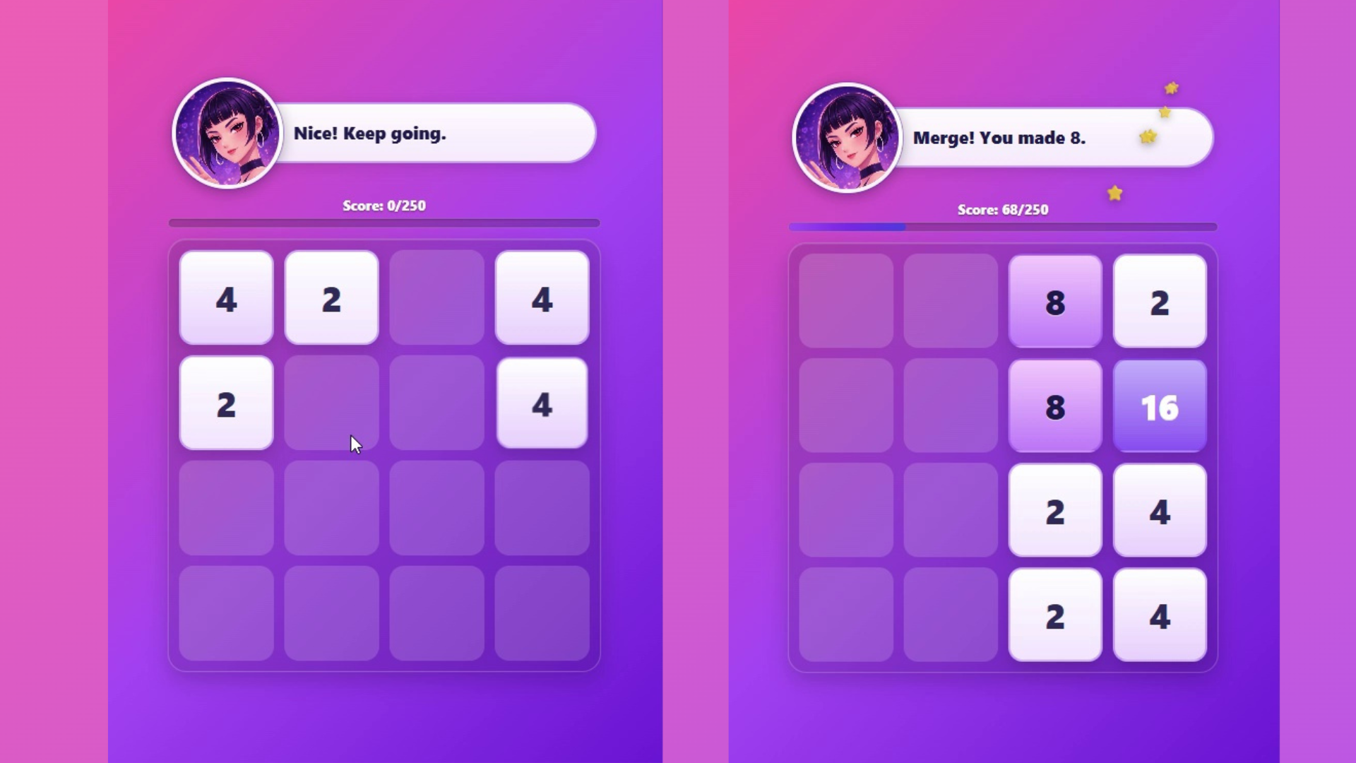 K-pop. 2048 with the Huntrix — screenshot 2