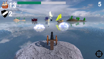 A naval battle. Middle Ages.